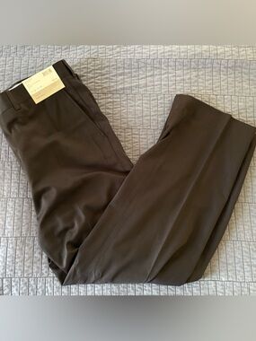 NWT Louis Raphael Men's Black Classic Tailored Dress Pants 34x29
